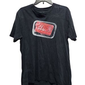 MF Large Black Graphic Tee Fight Club Soap Movie Quote Shirt Y2K Grunge
